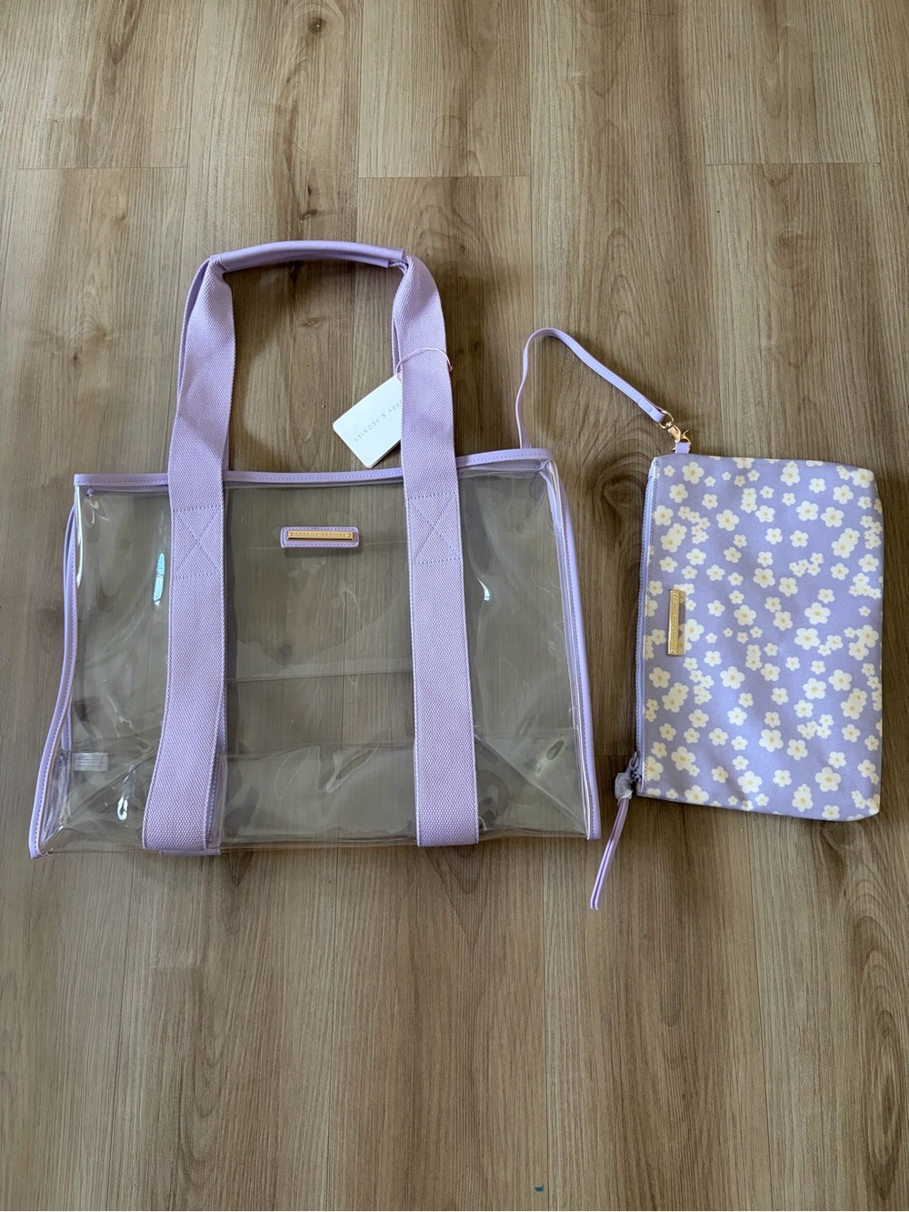 Poppy & Peonies Clear Tote Violet Floral